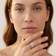 Glamorously Trio Floral Diamond Ring
